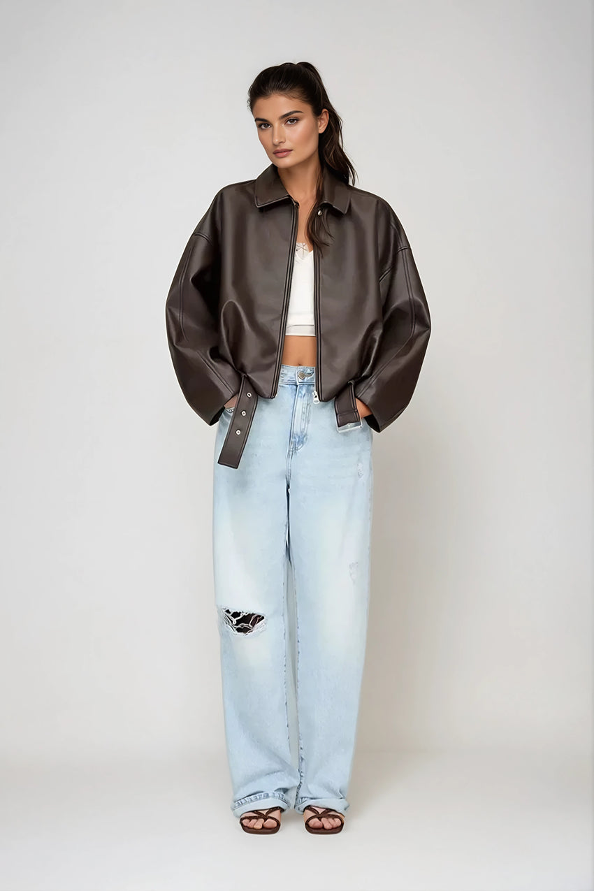 Celinia – Retro bunda z eko kůže s nadčasovým šarmem