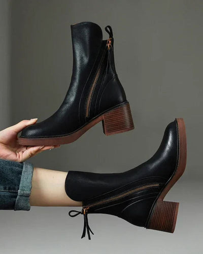 Karla – Elegantní kožené kotníkové boty pro každý den