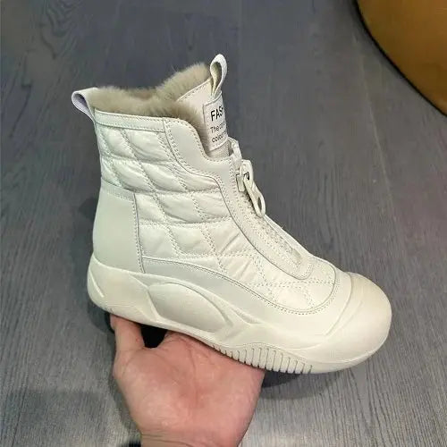 Danjiele – Stylové zimní kotníkové boty s voděodolnou úpravou a teplou podšívkou