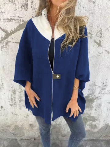 Alessiana – Stylová bunda s vysokým límcem a polovičním zipem