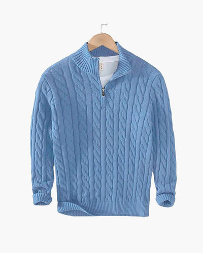 George – Pánský pletený svetr s polovičním zipem