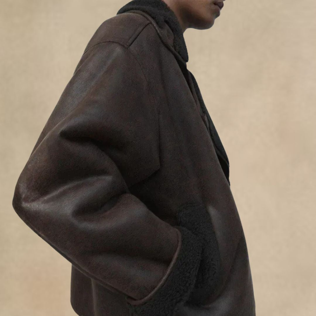 Jolie – Stylová kožená bunda s měkkou kožešinovou podšívkou