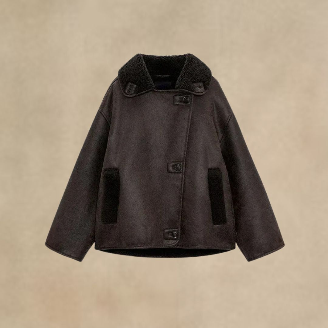 Jolie – Stylová kožená bunda s měkkou kožešinovou podšívkou