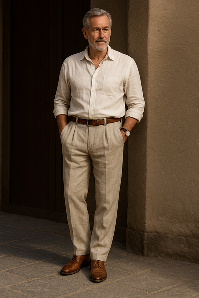 Clemens – Klasické lněné kalhoty pro muže s vytříbeným stylem