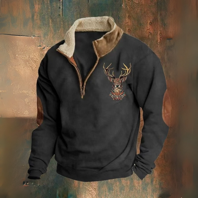 Alvaro – Luxusní pánská mikina se zipem a límcem ze sherpy pro chladné dny