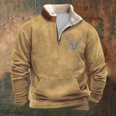 Gregor – Luxusní pánská mikina se zipem a límcem ze sherpy pro chladné dny