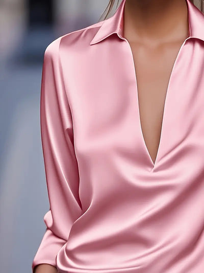 Denisa – saténová halenka s elegantním šarmem