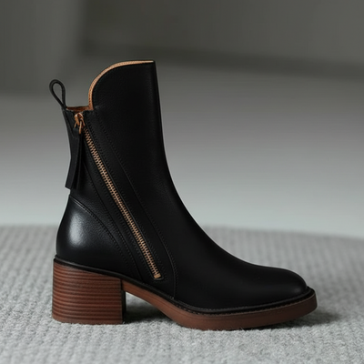 Karla – Elegantní kožené kotníkové boty pro každý den