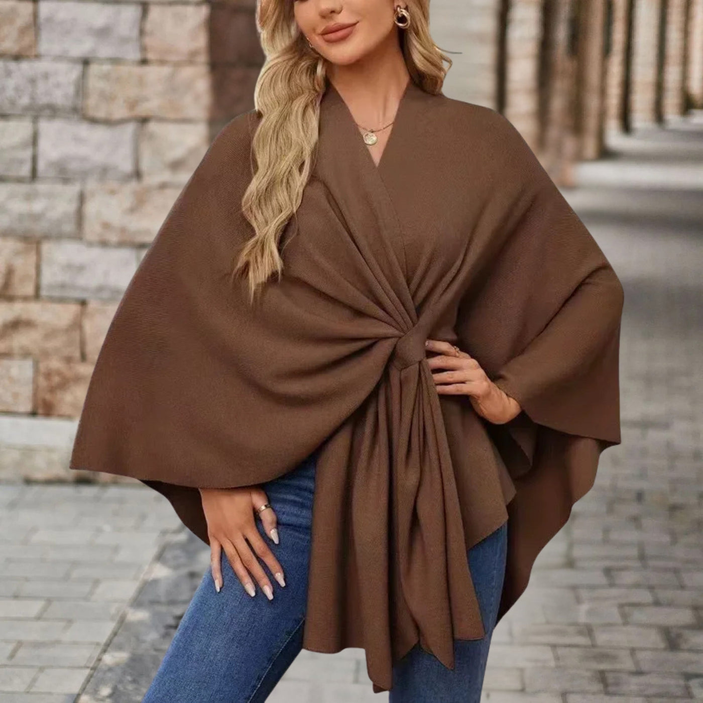 Magdalén – Elegantní pláštěnka s uzlem pro výjimečný styl