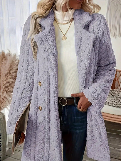 Manuela – Elegantní vlněný kabát s dvojitým zapínáním