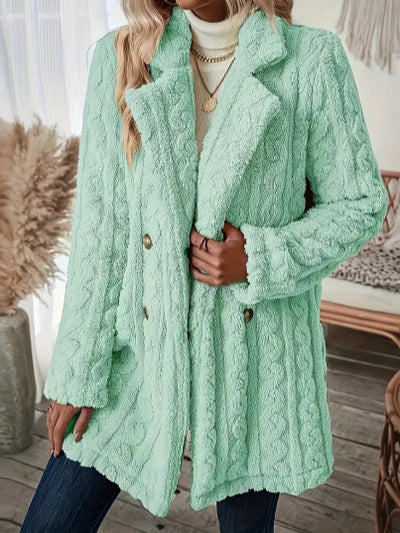 Manuela – Elegantní vlněný kabát s dvojitým zapínáním