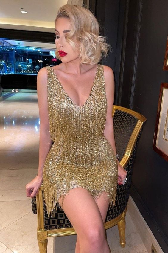 Vlasta – Elegantní třásňové šaty na večírek