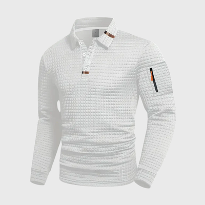 Mika – Texturované polo tričko s dlouhým rukávem