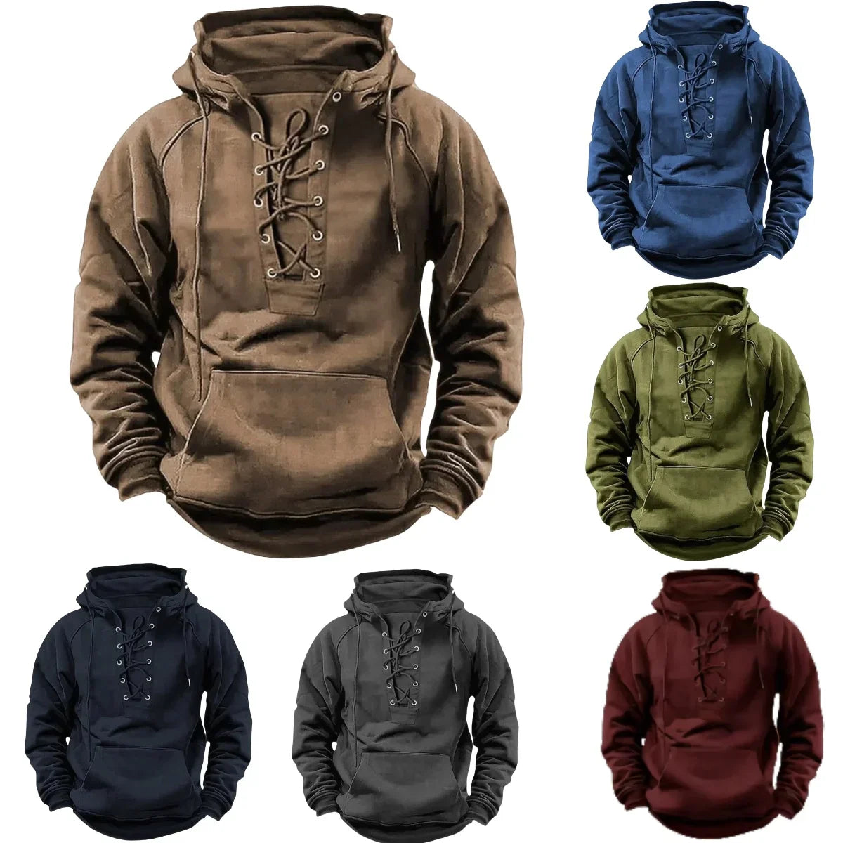 Carlos – Retro hoodie se šňůrkami