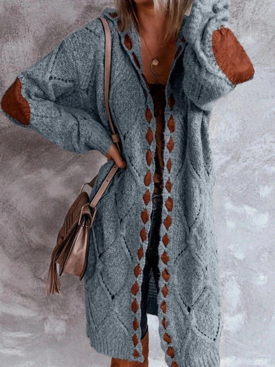 Věnceslava – pletená vintage mikina s kapucí