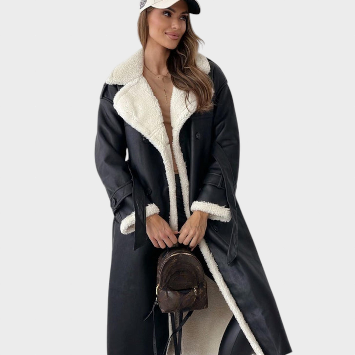 Viktorie – Dámský zimní kabát s teddy podšívkou