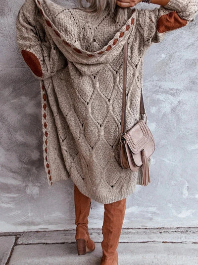 Věnceslava – pletená vintage mikina s kapucí