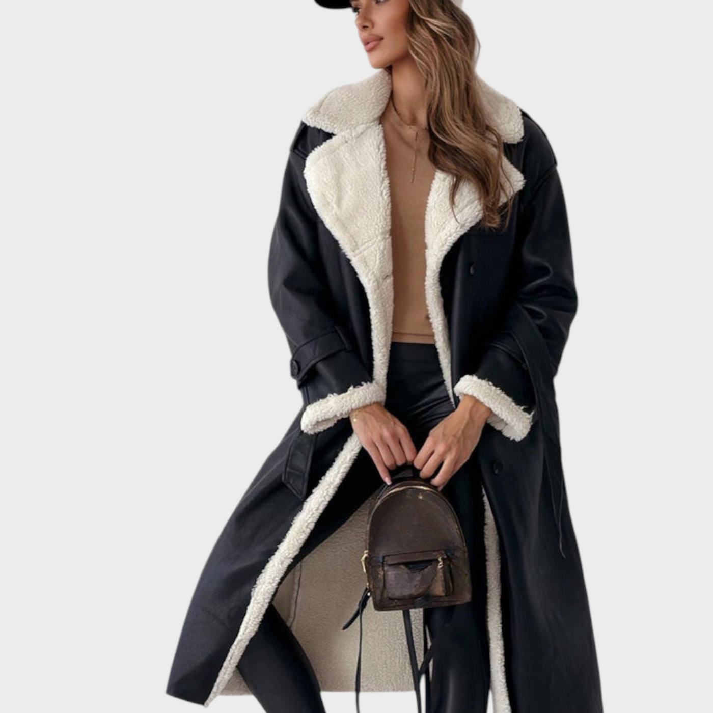 Viktorie – Dámský zimní kabát s teddy podšívkou