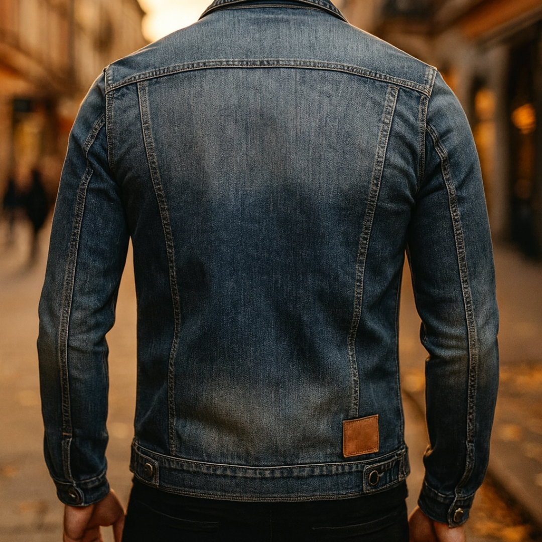 Radeko - Pánská džínová bunda Slim Fit