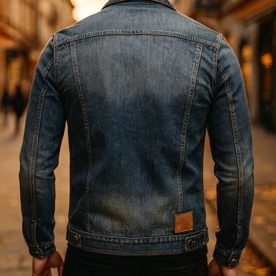 Radeko - Pánská džínová bunda Slim Fit