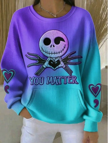 Amilia – Stylový dámský svetr s kulatým výstřihem a jedinečnými vzory