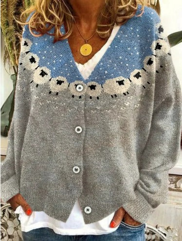 Tatjana – Vyšívaný dámský kardigan s výstřihem do V 5