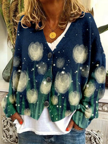 Tatjana – Vyšívaný dámský kardigan s výstřihem do V 11