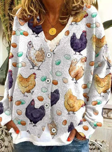 Tatjana – Vyšívaný dámský kardigan s výstřihem do V 12