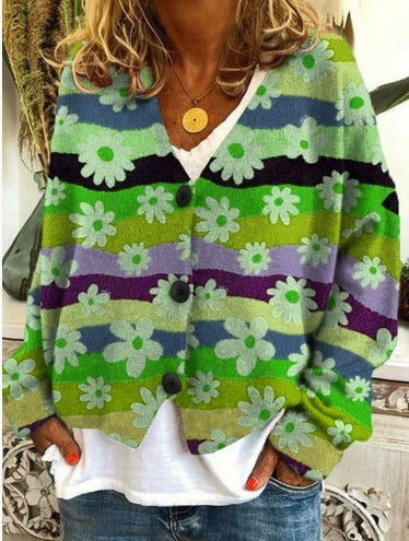 Tatjana – Vyšívaný dámský kardigan s výstřihem do V 16