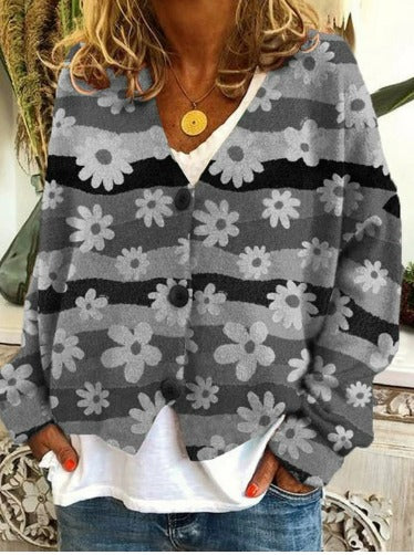 Tatjana – Vyšívaný dámský kardigan s výstřihem do V 18