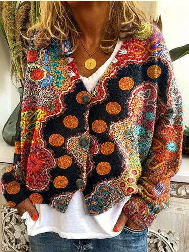 Tatjana – Vyšívaný dámský kardigan s výstřihem do V 23