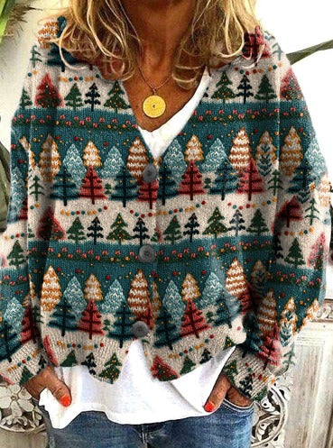 Tatjana – Vyšívaný dámský kardigan s výstřihem do V 24