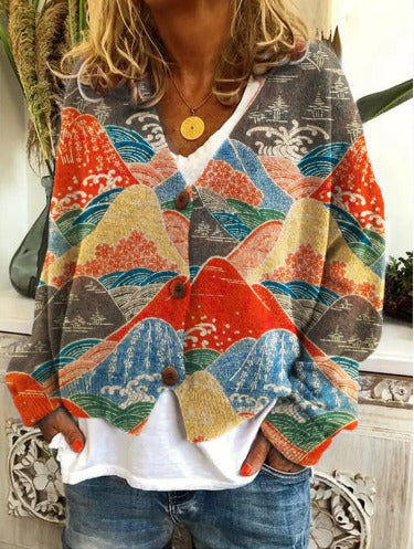 Tatjana – Vyšívaný dámský kardigan s výstřihem do V 27