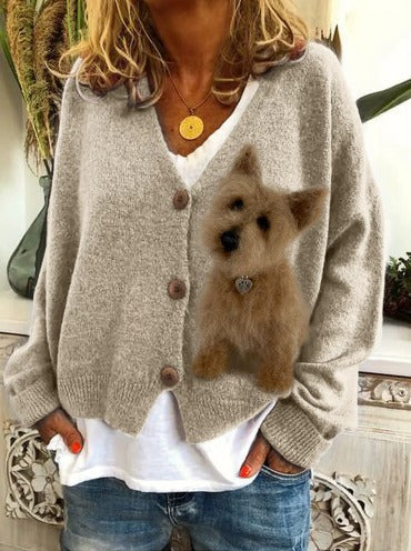 Tatjana – Vyšívaný dámský kardigan s výstřihem do V 26