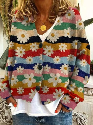 Tatjana – Vyšívaný dámský kardigan s výstřihem do V 30