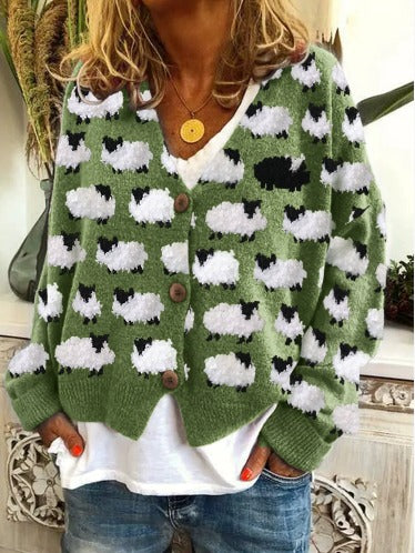 Tatjana – Vyšívaný dámský kardigan s výstřihem do V 31