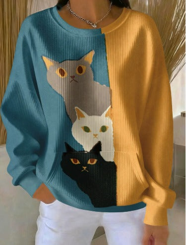 Amilia – Stylový dámský svetr s kulatým výstřihem a jedinečnými vzory 10