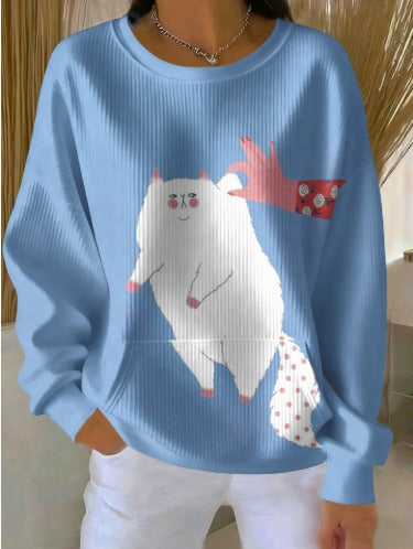 Amilia – Stylový dámský svetr s kulatým výstřihem a jedinečnými vzory 7