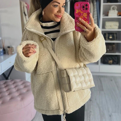Ljubica - Teddy kabát plný pohodlí a elegance