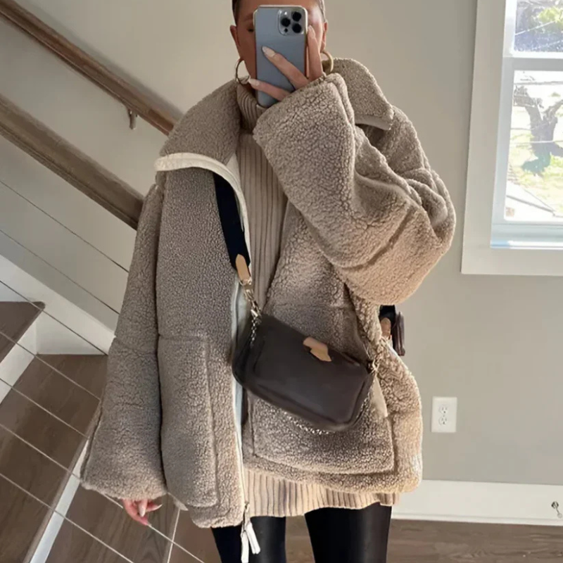 Ljubica - Teddy kabát plný pohodlí a elegance