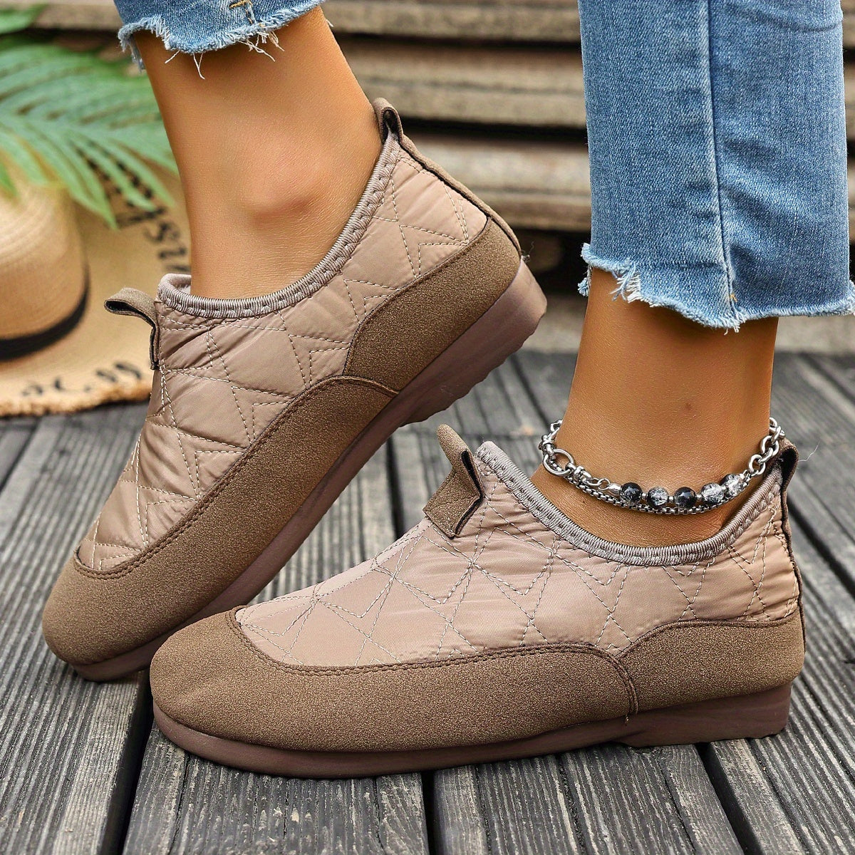 Gwendolin – Dámské zimní nazouvací boty s teplou fleecovou podšívkou