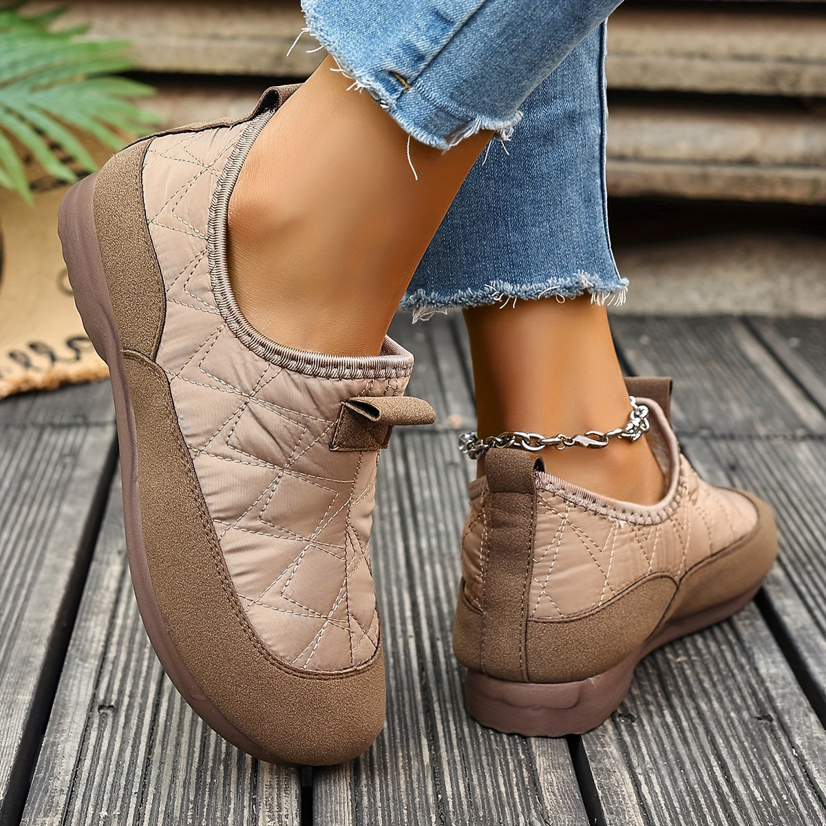 Gwendolin – Dámské zimní nazouvací boty s teplou fleecovou podšívkou