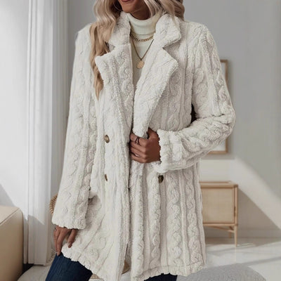 Manuela – Elegantní vlněný kabát s dvojitým zapínáním