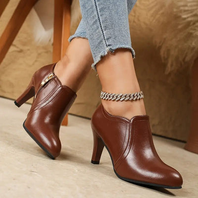 Floralda – Kožené ortopedické kotníkové boty pro eleganci a pohodlí každý den