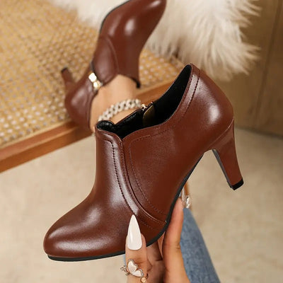 Floralda – Kožené ortopedické kotníkové boty pro eleganci a pohodlí každý den