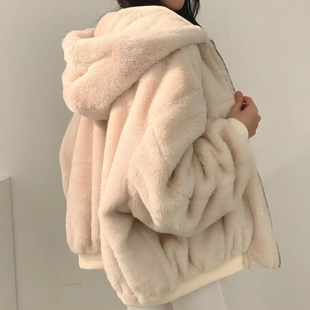 Maelis – Oboustranná teddy bunda s kapucí