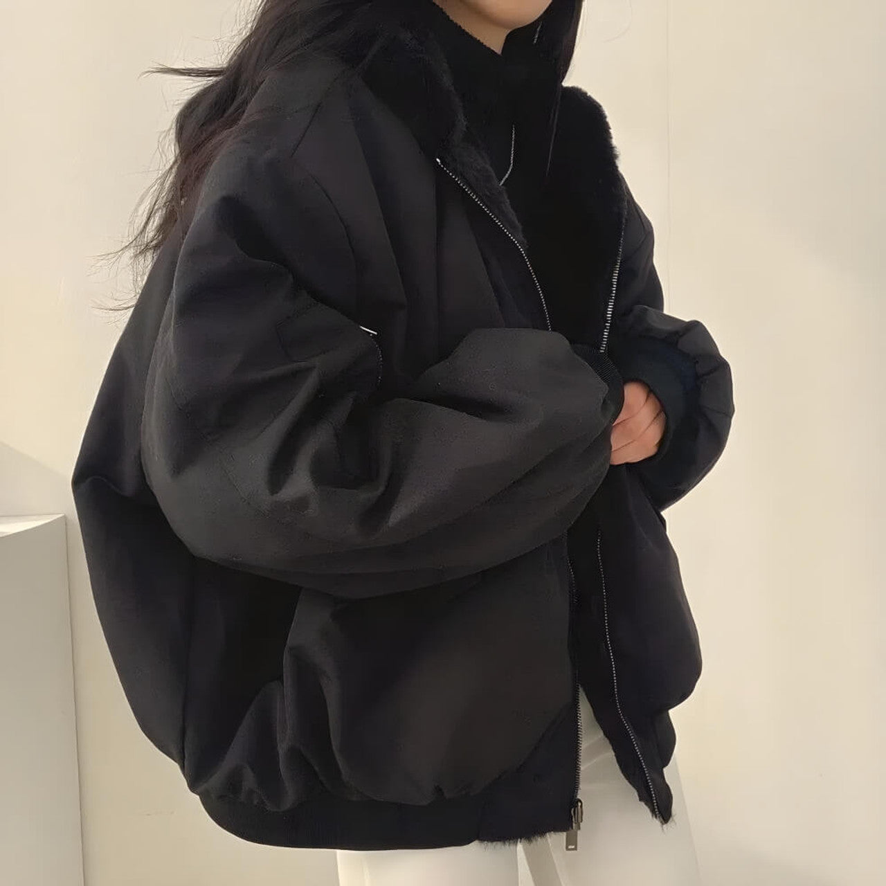 Maelis – Oboustranná teddy bunda s kapucí